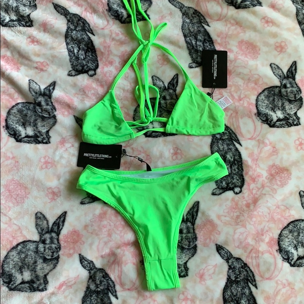 PrettyLittleThing Neon Green Bikini